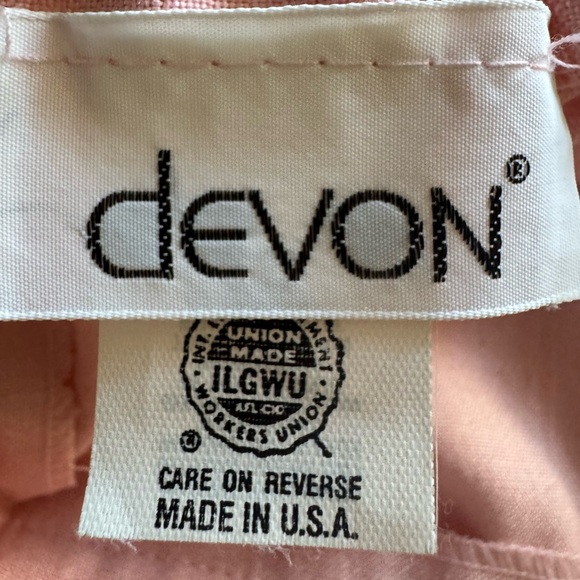 Vintage 70s Pink Linen Blazer and Skirt Set - Retro Power Suit  ILGWU Union Made - Picture 3 of 10